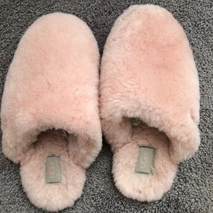 Pink Fluffy UGG Slippers